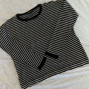 Mango striped long sleeve sweater